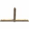 Ekena Millwork Eugene Rough Sawn Timber Gable Bracket, Douglas Fir, 84"W x 53"H x 4"D x 6"F, 15/12 Pitch GBW084X53X0406EUG00RDF - alternate 5